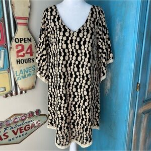 Umgee Cream and Black Patterned Dress